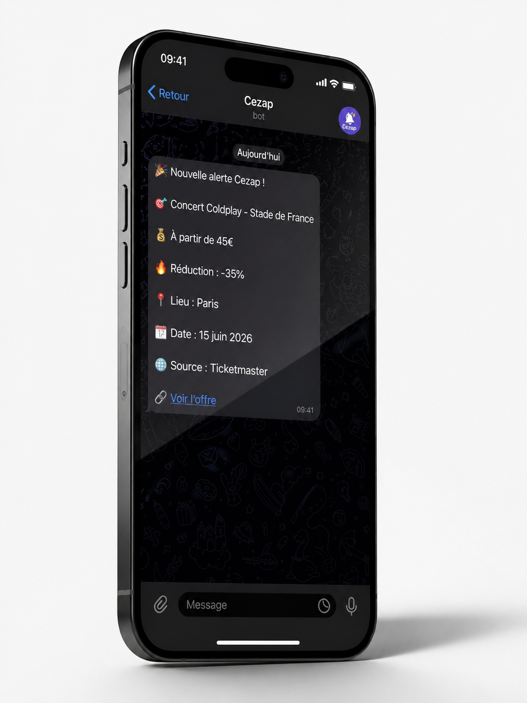 Cezap alerte Telegram